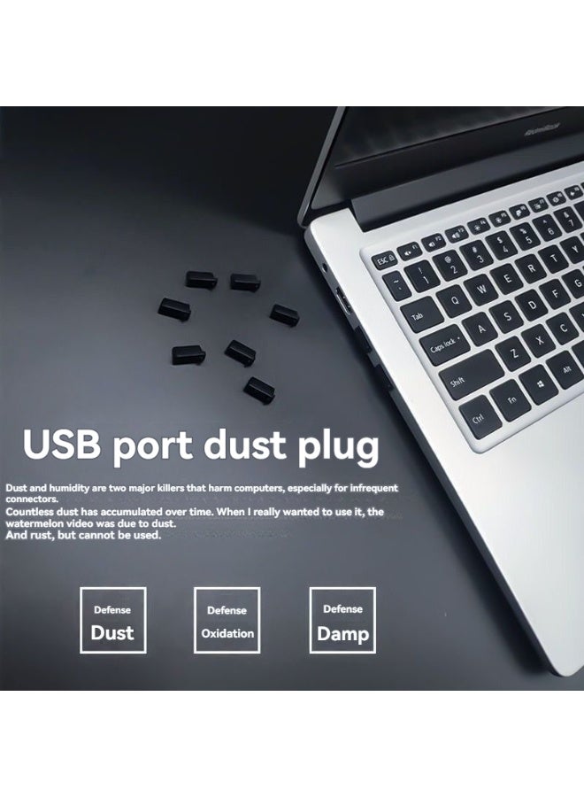 16 Pcs USB Port Cover, 10 Types Silicone Laptop Ports Cover Dust Plugs Caps for Type C/USB C, USB Female Plug, HDMI, RJ45, SD Card, Headphone Ports, USB Type-C Dust Stopper - Image 5